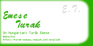 emese turak business card