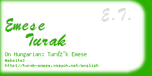 emese turak business card